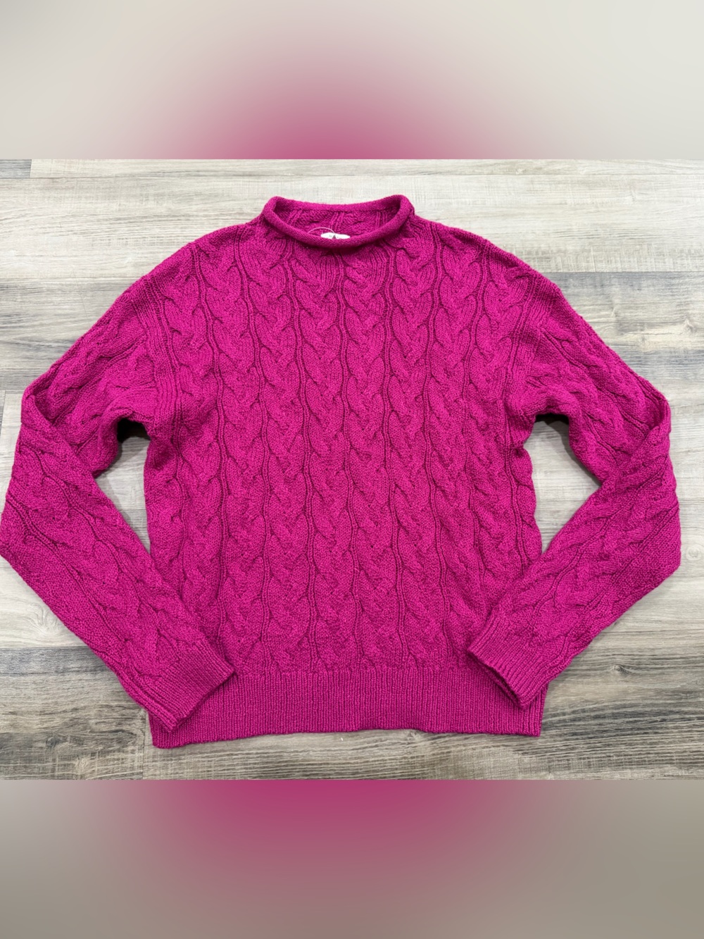 J.Crew Pink Cable Knit Mock Neck Sweater NWT